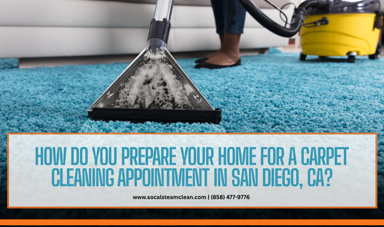 how to prepare for carpet cleaning appointment San Diego