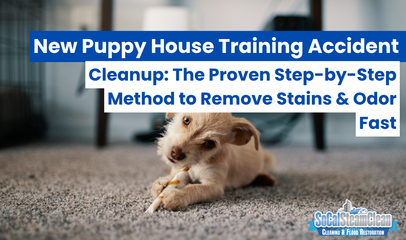 new puppy house training accident cleanup